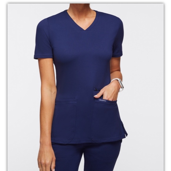 💝 Jaanuu Navy Scrub Set Top And Bottom Xxs Navy - Picture 2 of 7